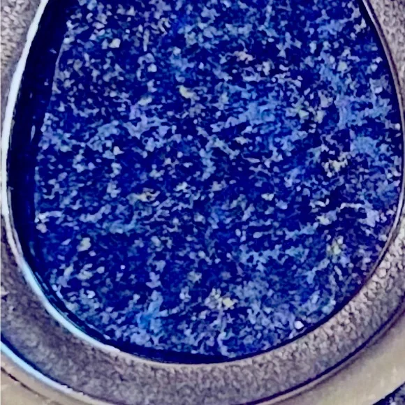 New Bold Blue Lapis Lazuli Pendant & Earring Jewelry Set - Picture 3 of 5